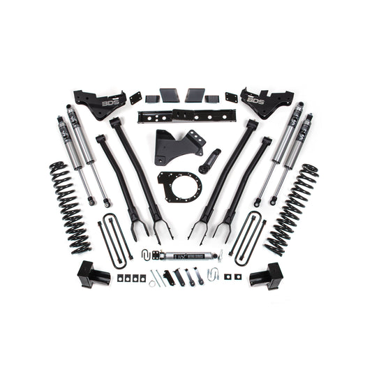 BDS Suspension lift kit components for 23-26 F-350 Super Duty dually diesel with Fox 2.0 shocks.