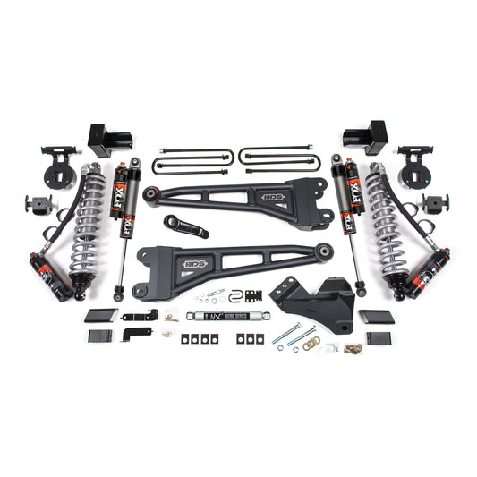 BDS Suspension lift kit components for 23-26 F-350 Super Duty with Fox 2.5 shocks and radius arms.