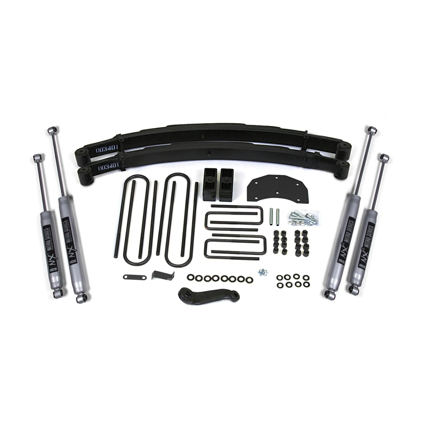 BDS Suspension | 4 Inch Lift Kit Ford F350 Monobeam 80-96 4WD NX2 Nitro Shocks | BDS308H