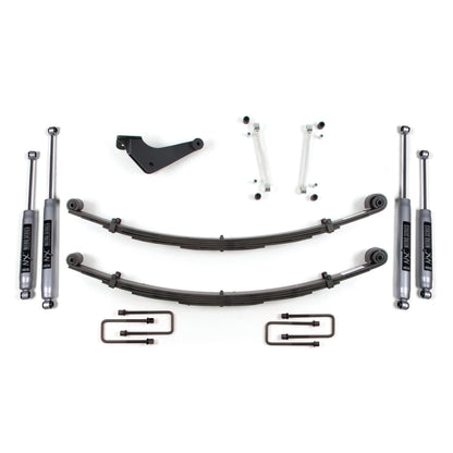 BDS Suspension | 2 Inch Leveling Kit Ford F250/F350 Super Duty 99-04 4WD Square Front U Bolt NX2 Nitro Shocks | BDS313H