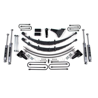BDS Suspension | 6 Inch Lift Kit Ford F250/F350 Super Duty 99-04 4WD Square U Bolt Leaf Springs W/Fox 2.0 Performance Shocks | BDS316FS