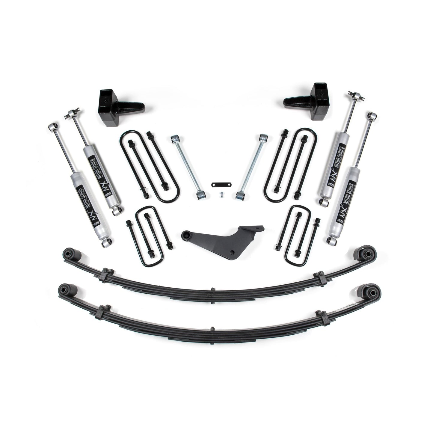 BDS Suspension | 4 Inch Lift Kit Ford F250/F350 Super Duty 99-04 4WD Radius U Bolt Without Factory Overload Fox 2.0 Performance | BDS321FS