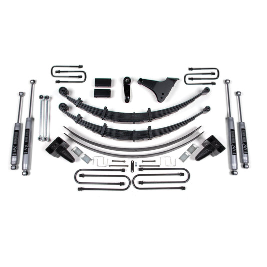 BDS Suspension | 6 Inch Lift Kit Ford F250/F350 Super Duty 99-04 4WD Radius U Bolt Leaf Springs Fox 2.0 Performance Shocks | BDS323FS