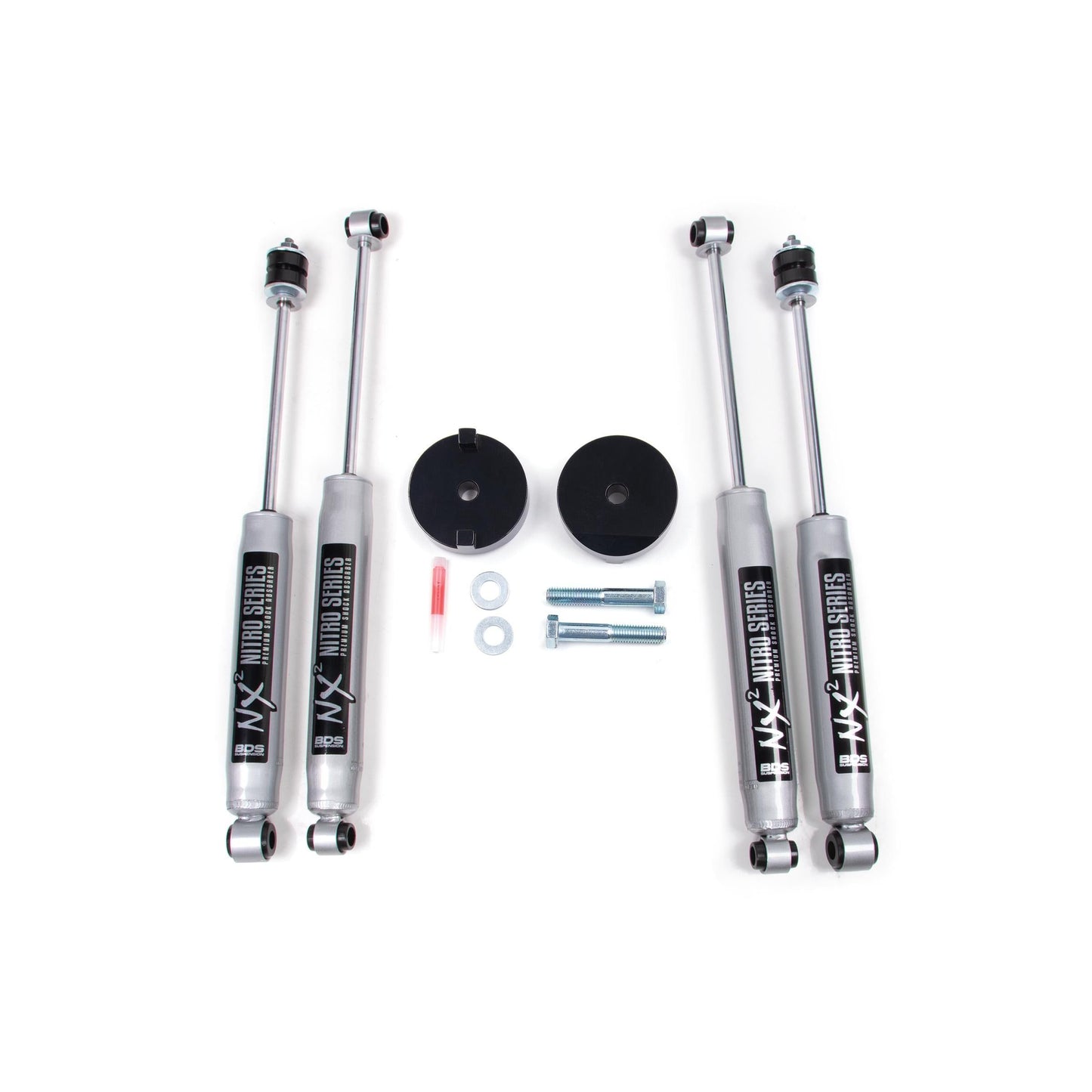 BDS Suspension | 2 Inch Leveling Kit Coil Spacer Ford F250/F350 Super Duty 05-16 4WD With NX2 Nitro Shocks | BDS326H