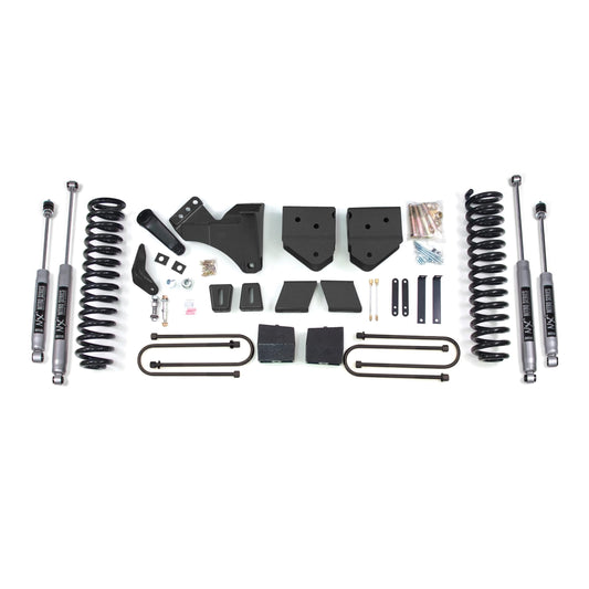 BDS Suspension | 6 Inch Lift Kit Ford F250/F350 Super Duty 05-07 4WD Gas 3 Inch Block Plus Add A Leaf With Overload Fox 2.0 Performance Shocks | BDS338FS