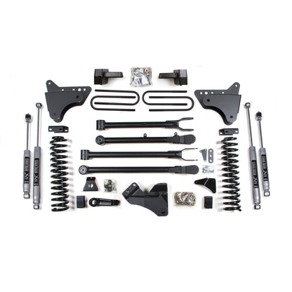 BDS Suspension | 6 Inch Lift Kit w/ 4-Link Ford F250/F350 Super Duty 05-07 4WD Diesel 5 Inch Block with Overload NX2 Nitro | BDS352H