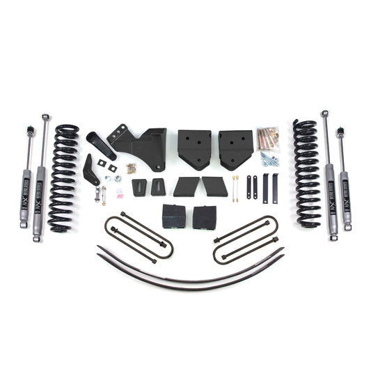 BDS Suspension | 6 Inch Lift Kit Ford F250/F350 Super Duty 05-07 4WD Diesel 3 Inch Block Plus Add A Leaf Without Overload NX2 Nitro | BDS353H