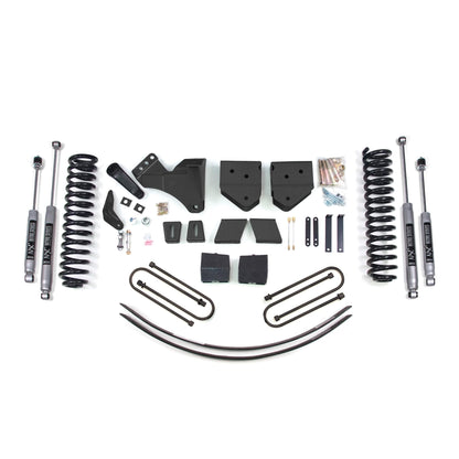 BDS Suspension | 6 Inch Lift Kit Ford F250/F350 Super Duty 05-07 4WD Diesel 3 Inch Block Plus Add A Leaf With Overload NX2 Nitro | BDS354H