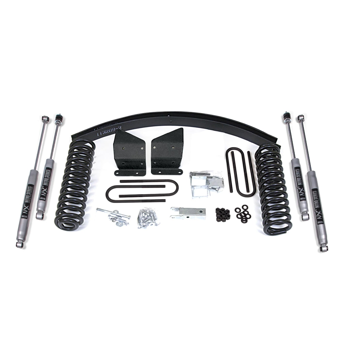 BDS Suspension | 4 Inch Lift Kit Ford F100/F150 73-76 4WD Block Kit and Add A Leaf NX2 Nitro | BDS373H