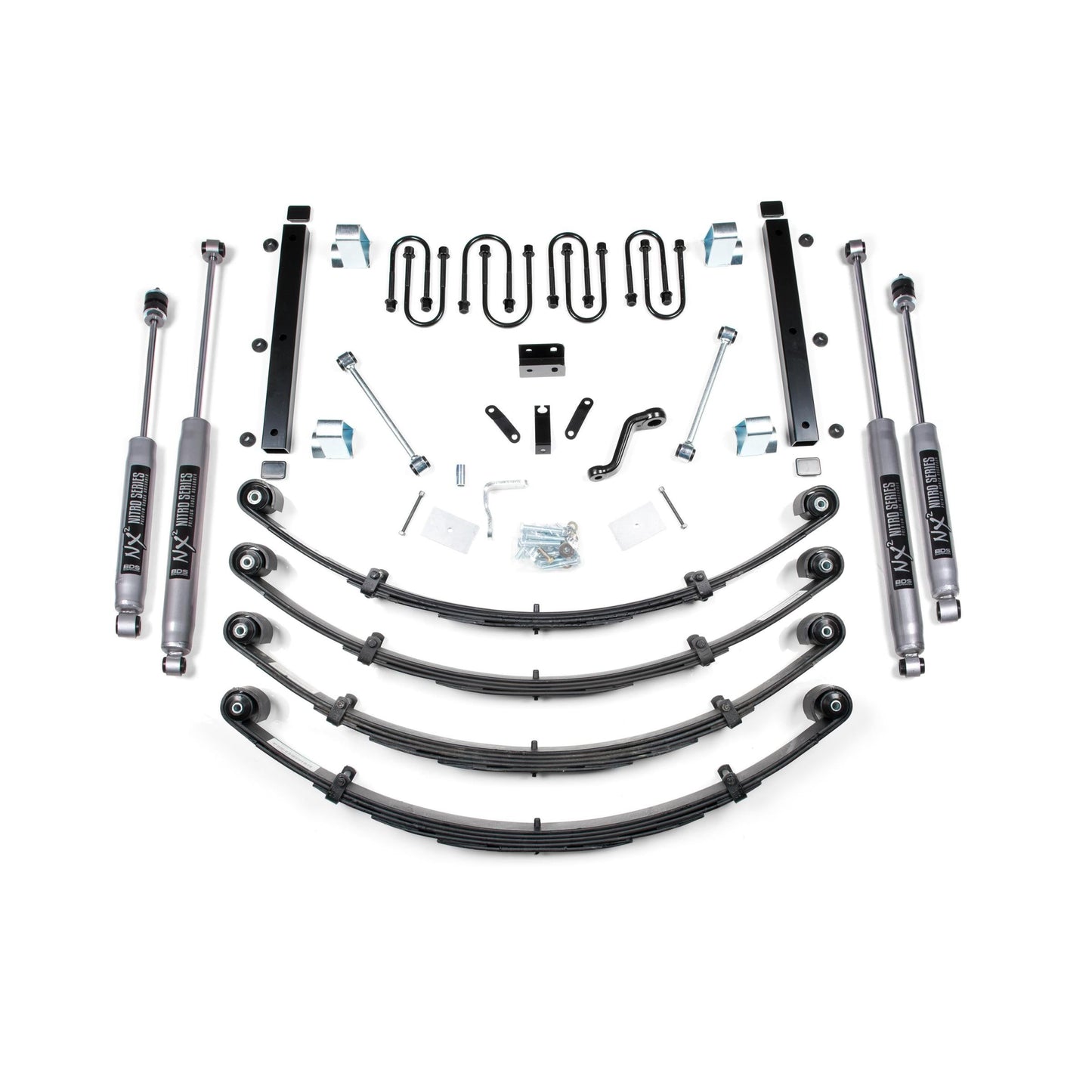 BDS Suspension | 3.5 Inch Lift Kit Jeep Wrangler YJ 87-95 Heavy Duty Leaf Springs NX2 Nitro | BDS410H
