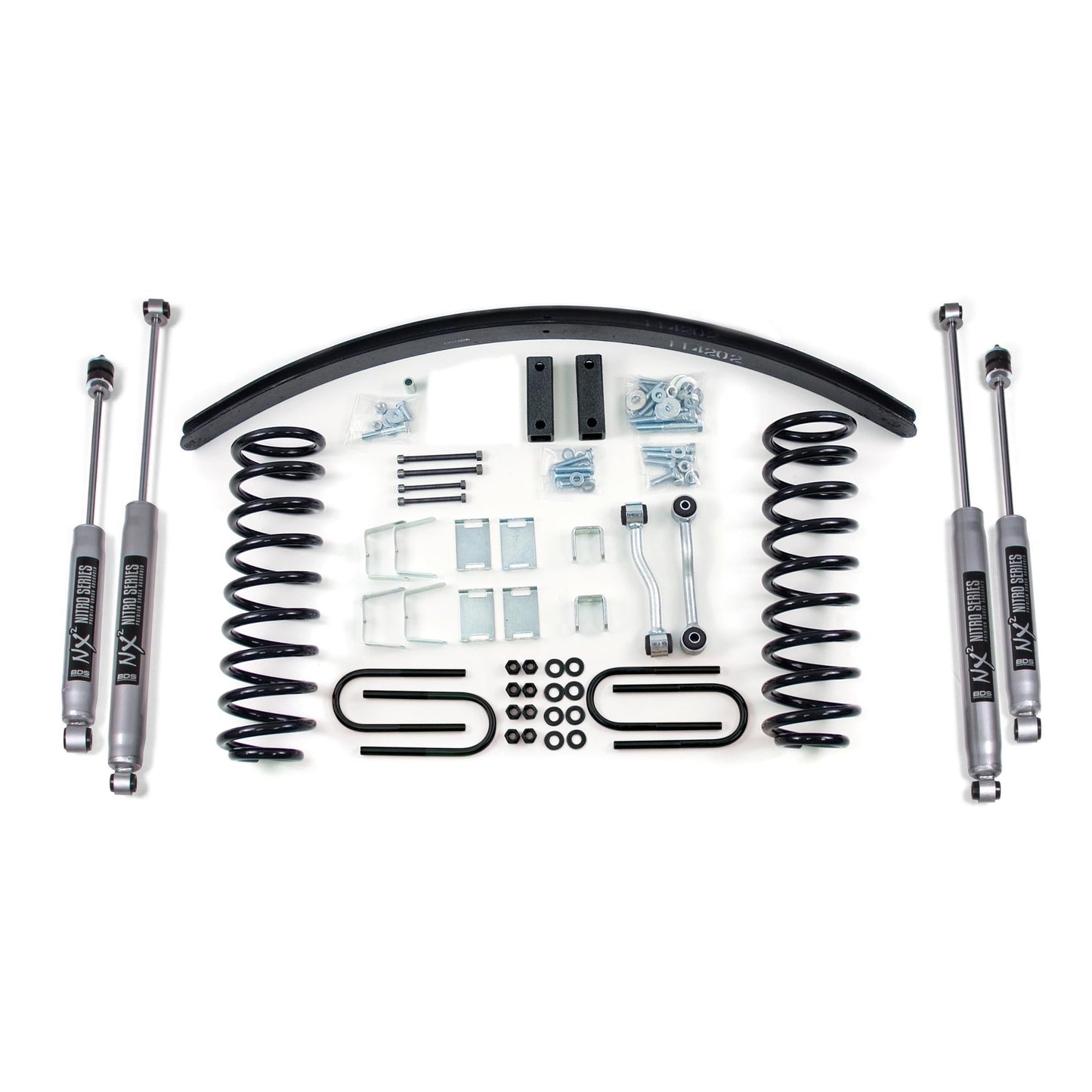 BDS Suspension | 3 Inch Lift Kit Jeep Cherokee XJ 84-01 Chrysler 8.25 Block and Add A Leaf NX2 Nitro | BDS430H