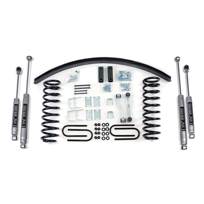BDS Suspension | 3 Inch Lift Kit Jeep Cherokee XJ 84-01 Chrysler 8.25 Block and Add A Leaf NX2 Nitro | BDS430H