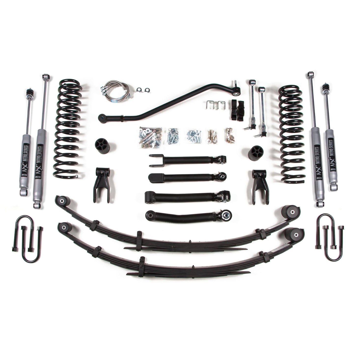 BDS Suspension | 4.5 Inch Lift Kit Jeep Cherokee XJ 84-01 Chrysler 8.25 NX2 Nitro | BDS434H