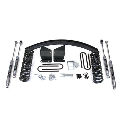 BDS Suspension | 4 Inch Lift Kit Ford Bronco 78-79 4WD Staggered Front Shock Block Kit and Add A Leaf NX2 Nitro | BDS522H
