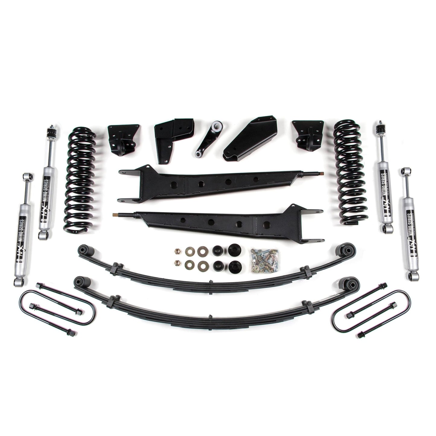 BDS Suspension | 4 Inch Lift Kit w/ Radius Arm Ford F100/F150 80-96 4WD 2 Inch Leaf Springs NX2 Nitro | BDS529H