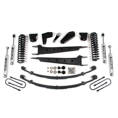 BDS Suspension | 4 Inch Lift Kit w/ Radius Arm Ford F100/F150 80-96 4WD 2 Inch Leaf Springs NX2 Nitro | BDS529H