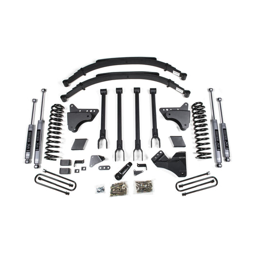 BDS Suspension | 6 Inch Lift Kit w/ 4-Link Ford F250/F350 Super Duty 11-16 4WD Gas 2 Inch Rear Blocks FOX 2.0 Performance | BDS586FS