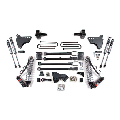 BDS Suspension | 4 Inch Lift Kit w/ 4-Link FOX 2.5 Performance Elite Coil-Over Conversion Ford F250/F350 Super Duty 11-16 4WD Diesel Rear Block Kit | BDS590FPE