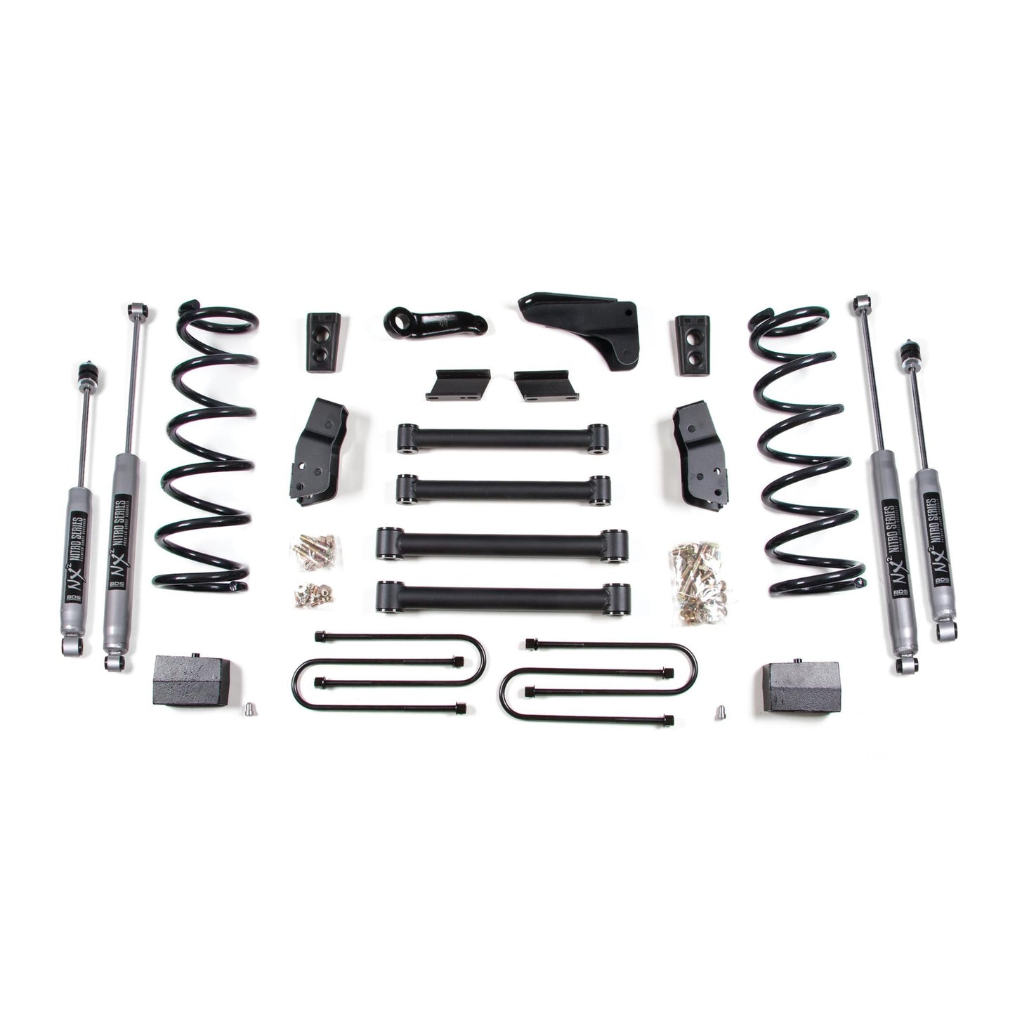 BDS Suspension Lift Kit Components for 2009-2013 Dodge Ram 2500 4WD with NX2 Nitro shocks