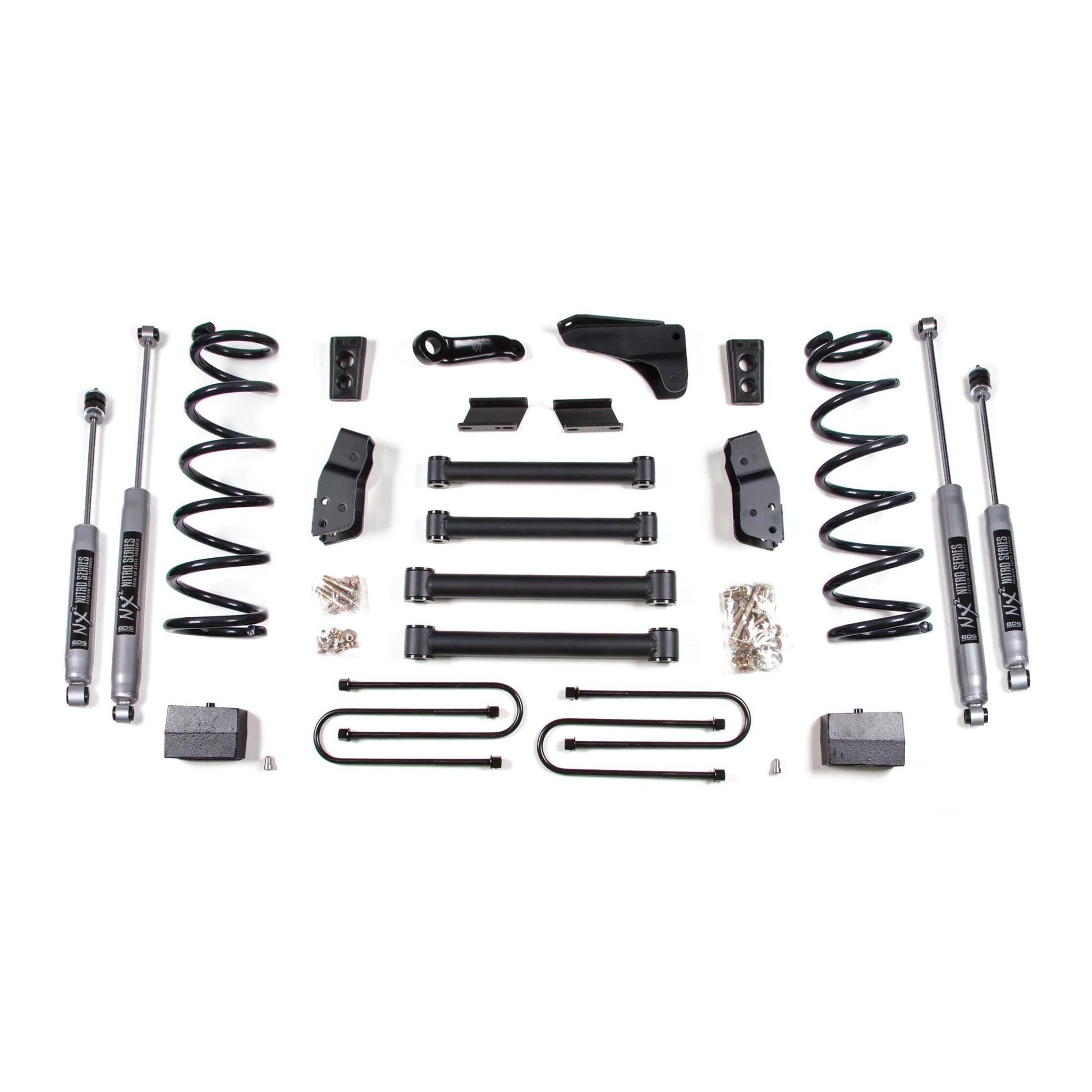 BDS Suspension Lift Kit Components for 2009-2013 Dodge Ram 2500 4WD with NX2 Nitro shocks