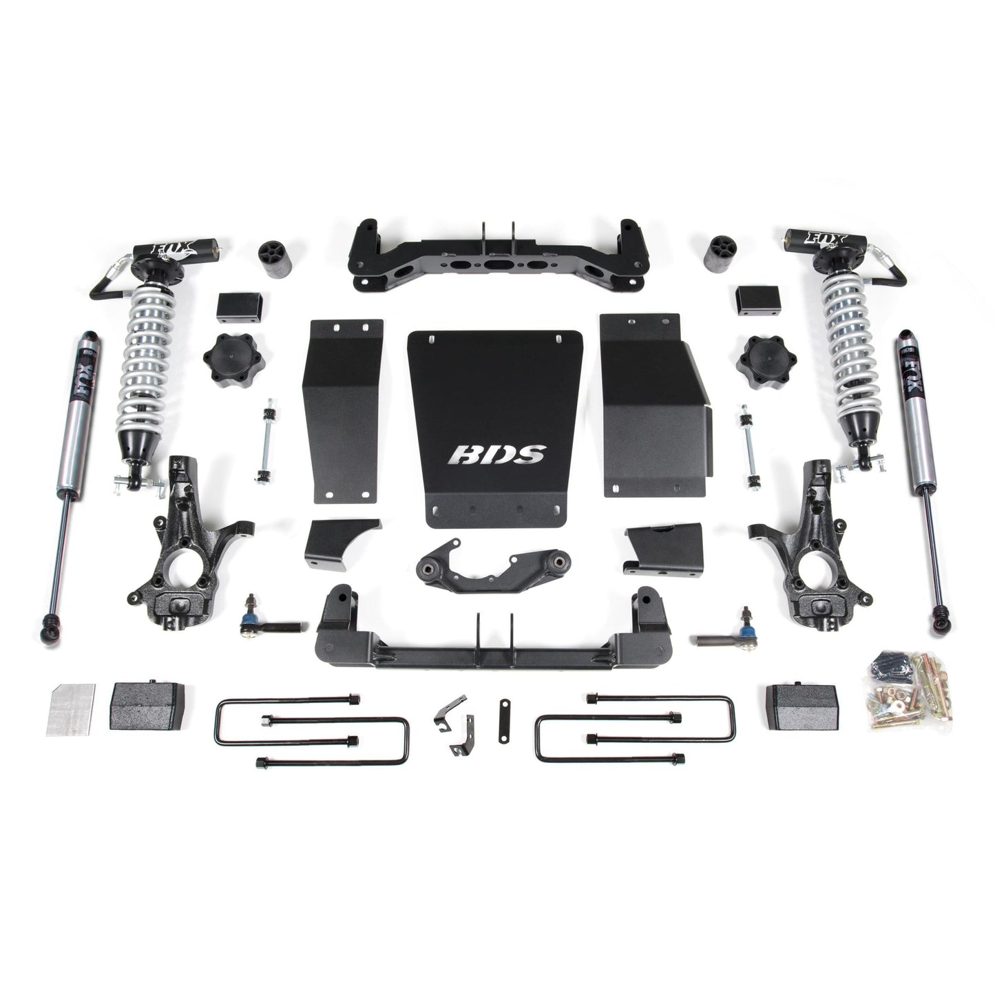 BDS Suspension | 4 Inch Lift Kit FOX 2.5 Coil-Over Silverado/Sierra 1500 14-18 4WD Block Kit Cast Steel Control Arm Fox 2.5 Performance Shocks | BDS712FDSC