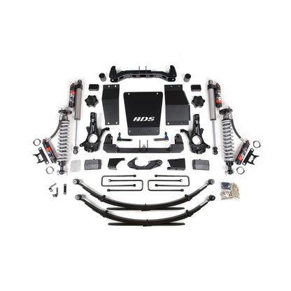 BDS Suspension | 4 Inch Lift Kit FOX 2.5 Performance Elite Leaf Springs Aluminum/Stamped Steel Coil-Over 14-18 Silverado/Sierra 1500 4WD | BDS716PES