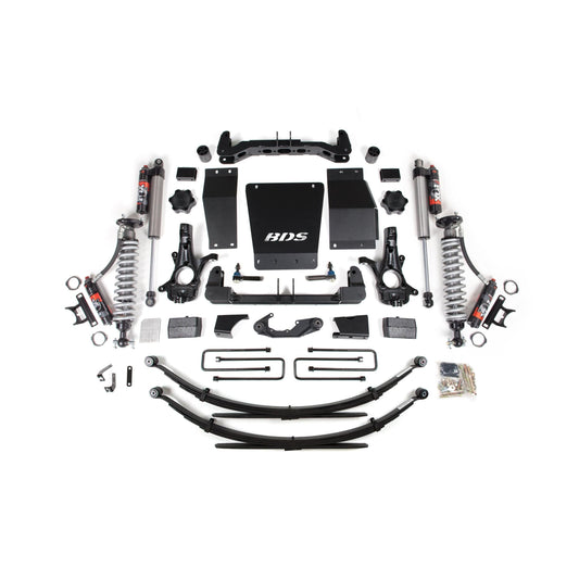 BDS Suspension | 4 Inch Lift Kit FOX 2.5 Performance Elite Leaf Springs Aluminum/Stamped Steel Coil-Over 14-18 Silverado/Sierra 1500 4WD | BDS716PES