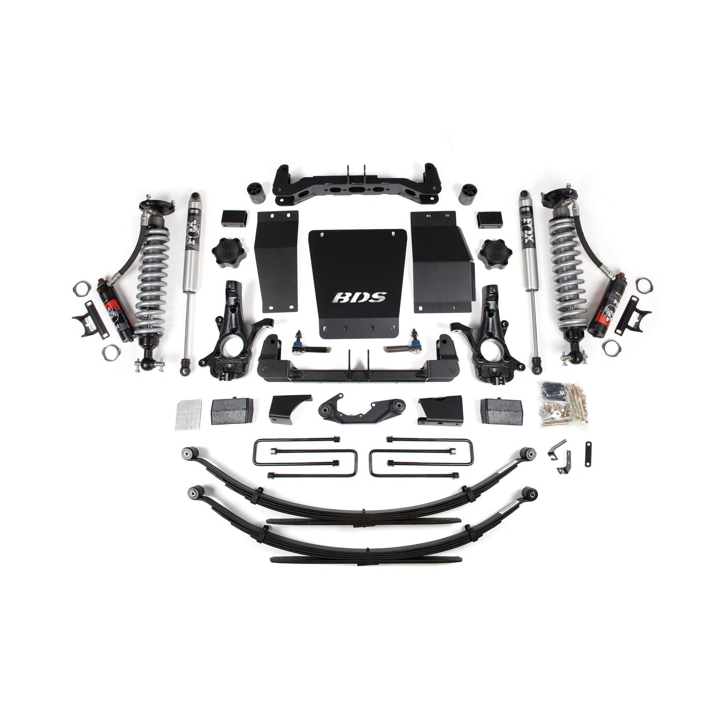 BDS Suspension | 4 Inch Lift Kit FOX 2.0 Performance Leaf Springs Aluminum/Stamped Steel Coil-Over 14-18 Silverado/Sierra 1500 4WD | BDS716PSS