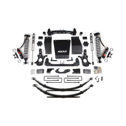 BDS Suspension | 4 Inch Lift Kit FOX 2.0 Performance Leaf Springs Aluminum/Stamped Steel Coil-Over 14-18 Silverado/Sierra 1500 4WD | BDS716PSS