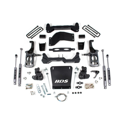 BDS Suspension | 4.5 Inch Lift Kit Silverado/Sierra 2500HD/3500HD 11-19 2 Inch Block With Overload Fox 2.0 Performance | BDS721FS