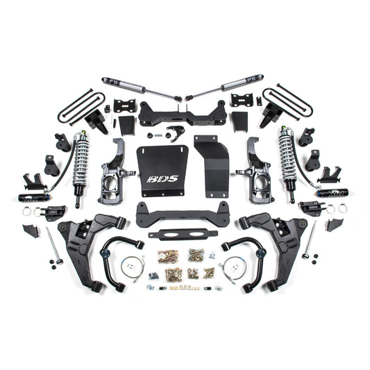 BDS Suspension | 6.5 Inch Lift Kit FOX 2.5 Coil-Over Conversion Silverado/Sierra 2500HD/3500HD 11-19 Diesel 5 Inch Block With Overload Fox 2.5 Performance Shocks | BDS728FDSC