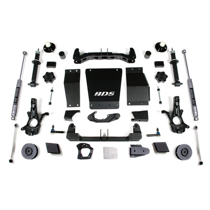 BDS Suspension | 4 Inch Lift Kit Chevy/GMC Suburban Tahoe Yukon/XL 1500 15-19 4WD Aluminum / Stamped Steel NX2 Nitro Shocks | BDS734H