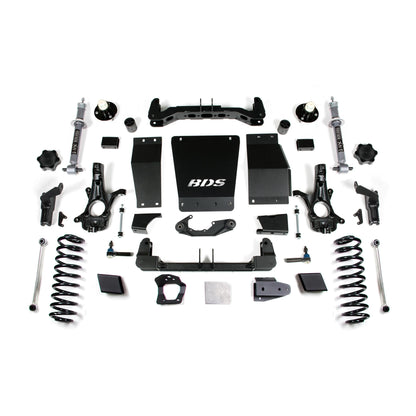 BDS Suspension | 6 Inch Lift Kit Chevy/GMC Suburban Tahoe Yukon/XL 1500 15-19 4WD Autoride Equipped Aluminum / Stamped Steel Control Arm | BDS736H