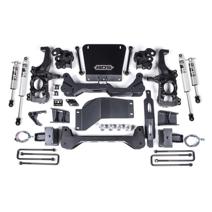 BDS Suspension | 20-24 GM 2500HD/3500HD 4wd 6.5 Inch Suspension Lift System, 6 Inch Rear Lift, Block, w/o overload Fox 2.5 HTO BDS Suspension | BDS753FPP
