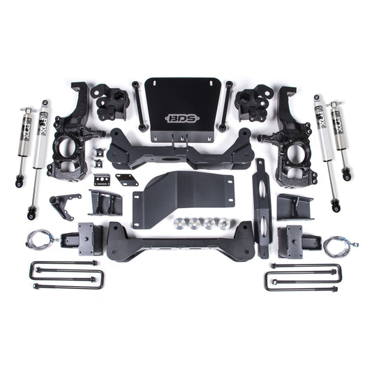 BDS Suspension | 20-24 GM 2500HD/3500HD 4wd 6.5 Inch Suspension Lift System, 6 Inch Rear Lift, Block, w/o overload Fox 2.5 HTO BDS Suspension | BDS753FPP