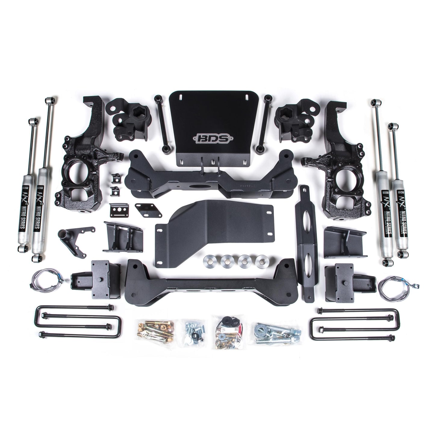 BDS Suspension | 6.5 Inch Lift Kit Silverado/Sierra 2500HD/3500HD 20-24 4WD 5 Inch Block With Overload FOX 2.0 Performance | BDS756FS