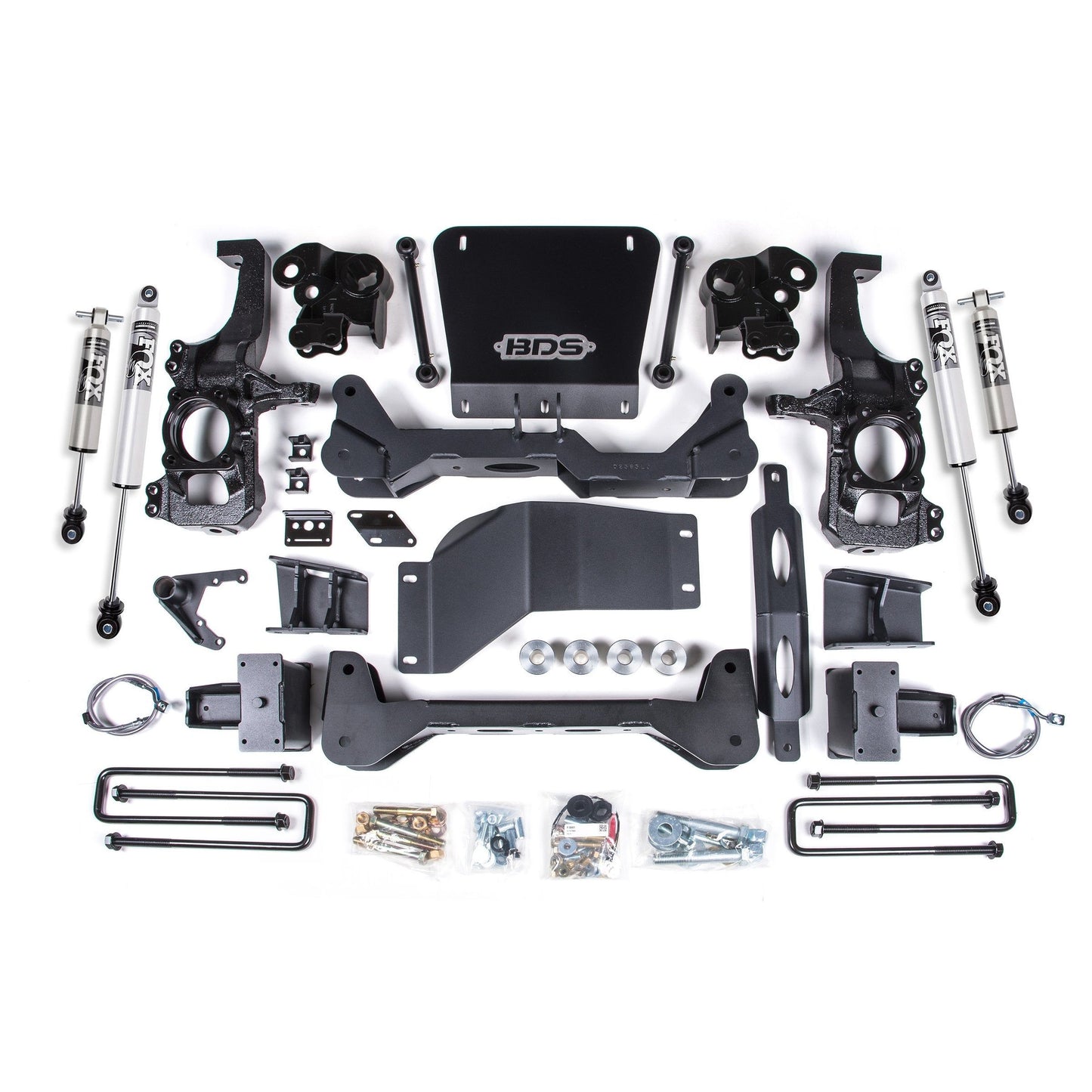 BDS Suspension | 20-24 GM 2500HD/3500HD 4wd 5 Inch Suspension Lift System, 4.5 Inch Rear Lift, Block, w/ overload Fox 2.5 HTO BDS Suspension | BDS767FPP