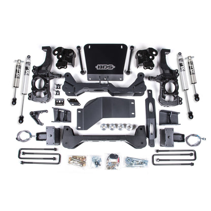 BDS Suspension | 20-24 GM 2500HD/3500HD 4wd 5 Inch Suspension Lift System, 4.5 Inch Rear Lift, Block, w/ overload Fox 2.5 HTO BDS Suspension | BDS767FPP