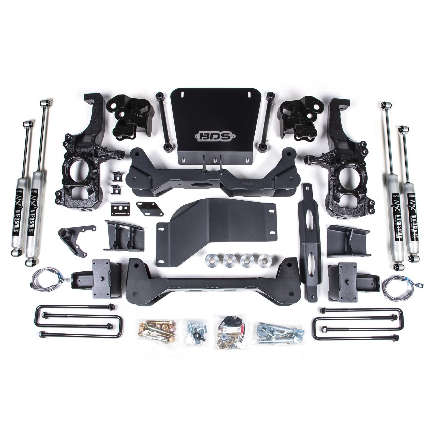 BDS Suspension | 5 Inch Lift Kit Silverado/Sierra 2500HD/3500HD 20-24 4WD 5 Inch Block With Overload NX2 Nitro | BDS767H