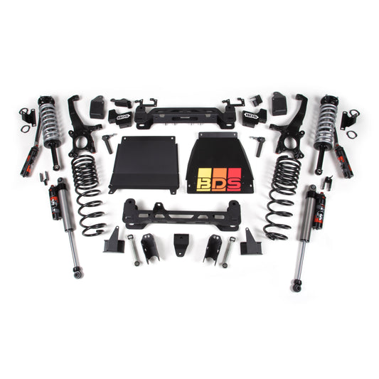 BDS Suspension lift kit components including FOX shocks for 22-26 Tundra 4Wd with 5-inch lift