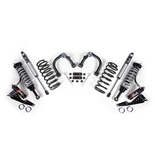 BDS Suspension Lift Kit components for 2010-2023 Toyota 4Runner with Fox 2.5 Performance Elite Coil-Overs