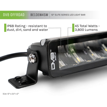 DV8 OFF-ROAD | 13 Inch Elite Series Led Light Bar  | BE13EW45W