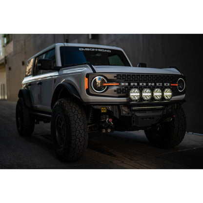 DV8 OFF-ROAD | 7 Inch Halo Elite Round Light w/ Accent Halo  | BE7RW108W-H
