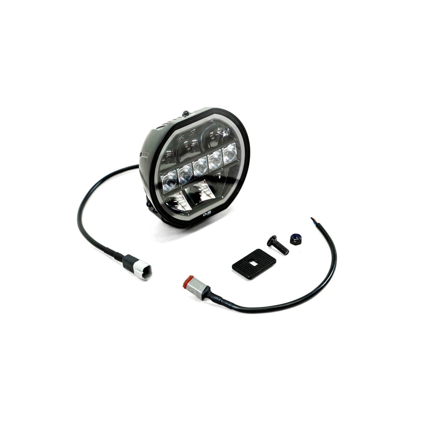 DV8 OFF-ROAD | 7 Inch Halo Elite Round Light w/ Accent Halo  | BE7RW108W-H