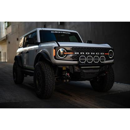 DV8 OFF-ROAD | 7 Inch Halo Elite Round Light w/ Accent Halo  | BE7RW108W-H