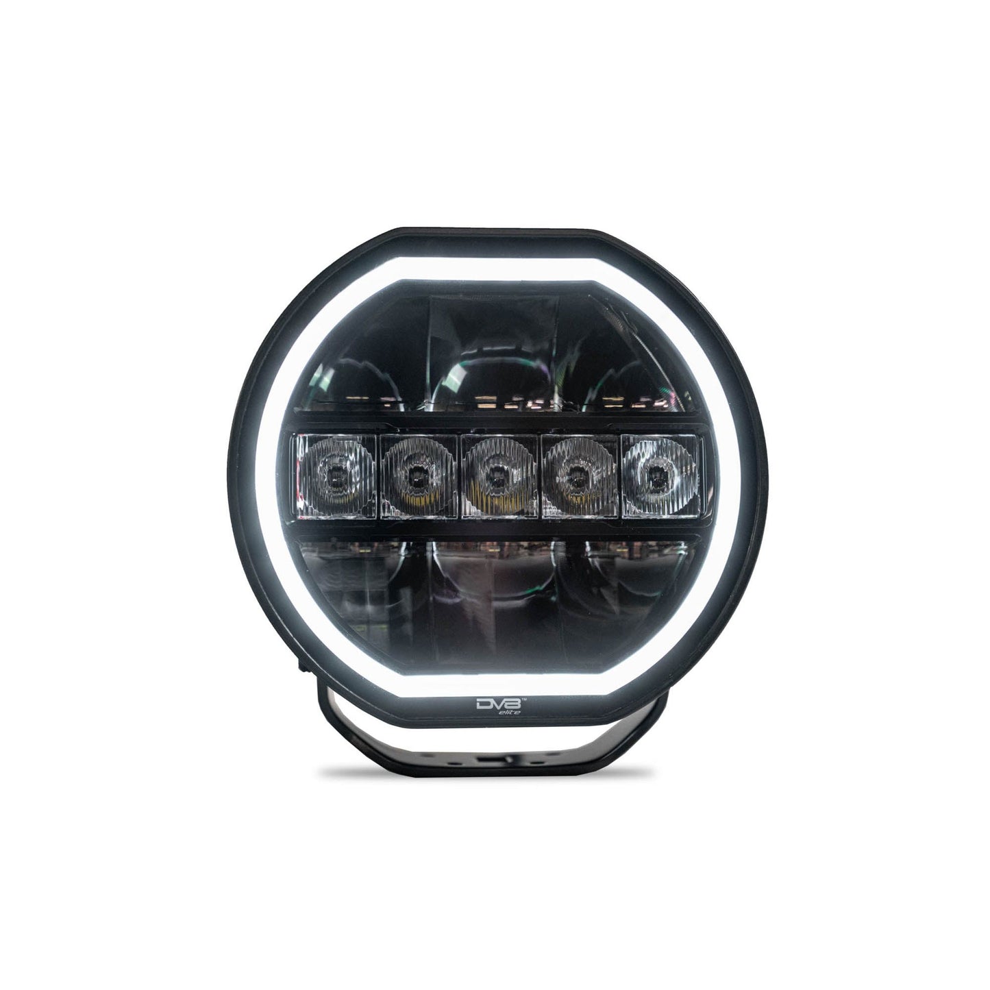 DV8 OFF-ROAD | 7 Inch Halo Elite Round Light w/ Accent Halo  | BE7RW108W-H