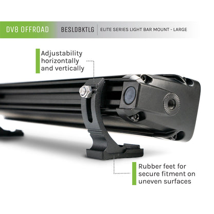 DV8 OFF-ROAD | Elite Series Light Bar Mount Large  | BESLDBKTLG