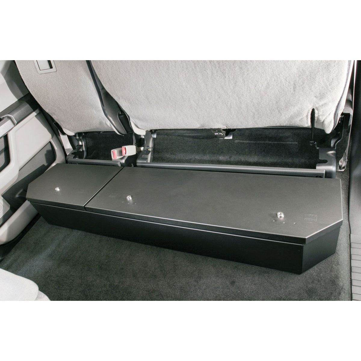 TUFFY | 2015-2026 Ford F-150 / 2017-2024 Ford F-350 / 2017-2026 Ford F-250 | Compact Underseat Lockbox | Black | Under Rear Seat | 3-Digit Combo | w/o Floor Mounted Subwoofer | 316-01-A