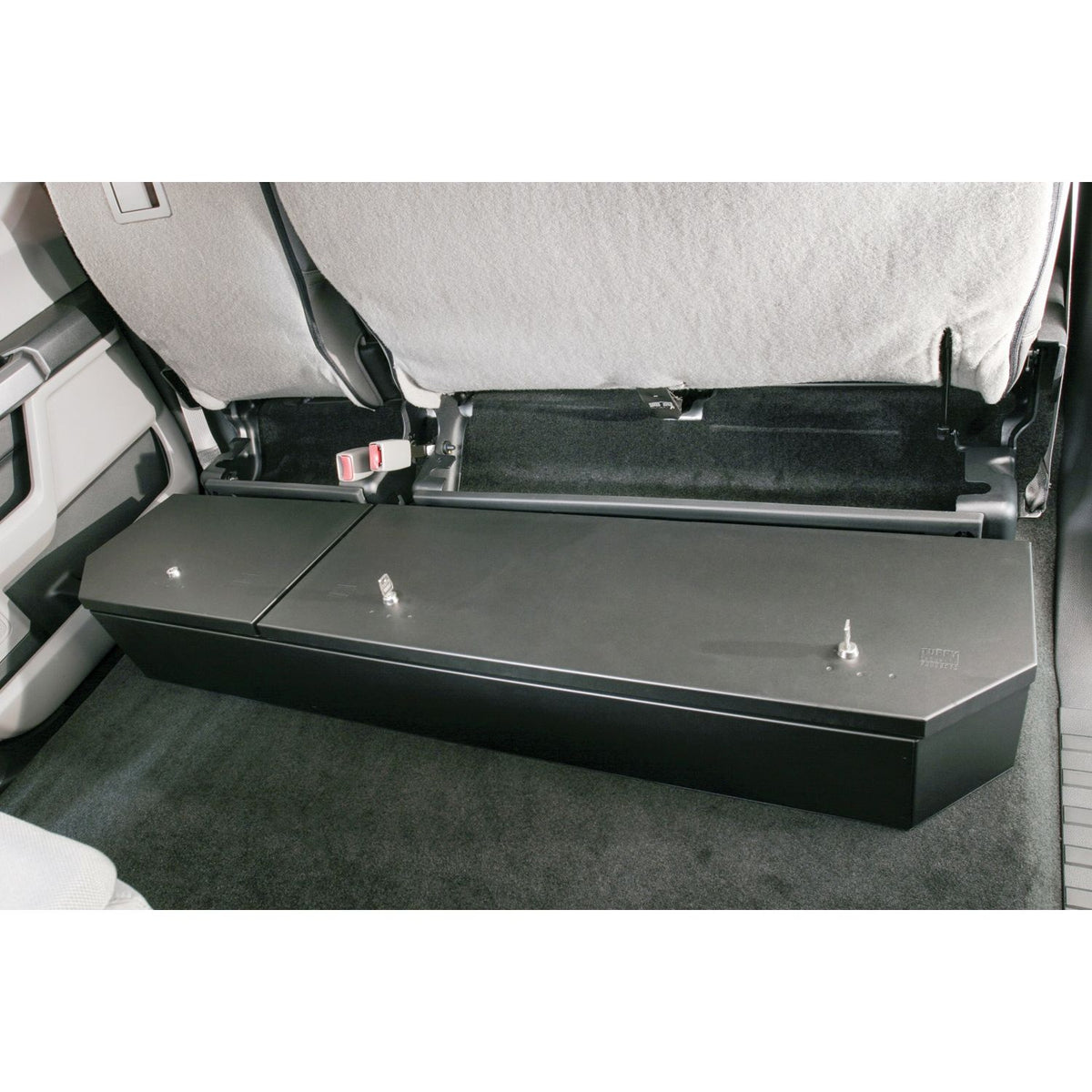 TUFFY | 2015-2026 Ford F-150 / 2017-2024 Ford F-350 / 2017-2026 Ford F-250 | Compact Underseat Lockbox | Black | Under Rear Seat | 3-Digit Combo | w/o Floor Mounted Subwoofer | 316-01-A