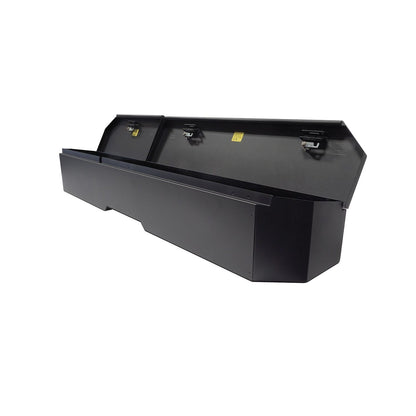 TUFFY | 2019-2026 Chevy Silverado 1500 / 2019-2026 GMC Sierra 1500 / 2020-2024 Chevy Silverado 2500-3500 / GMC Sierra 2500-3500 | Compact Underseat Lockbox | Black | Rear | 352-01